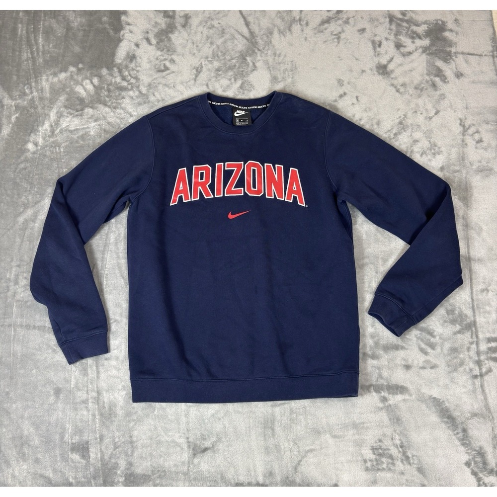 Arizona Wildcats Uofa Nike Mens M Swoosh Crewneck Sweatshirt Blue